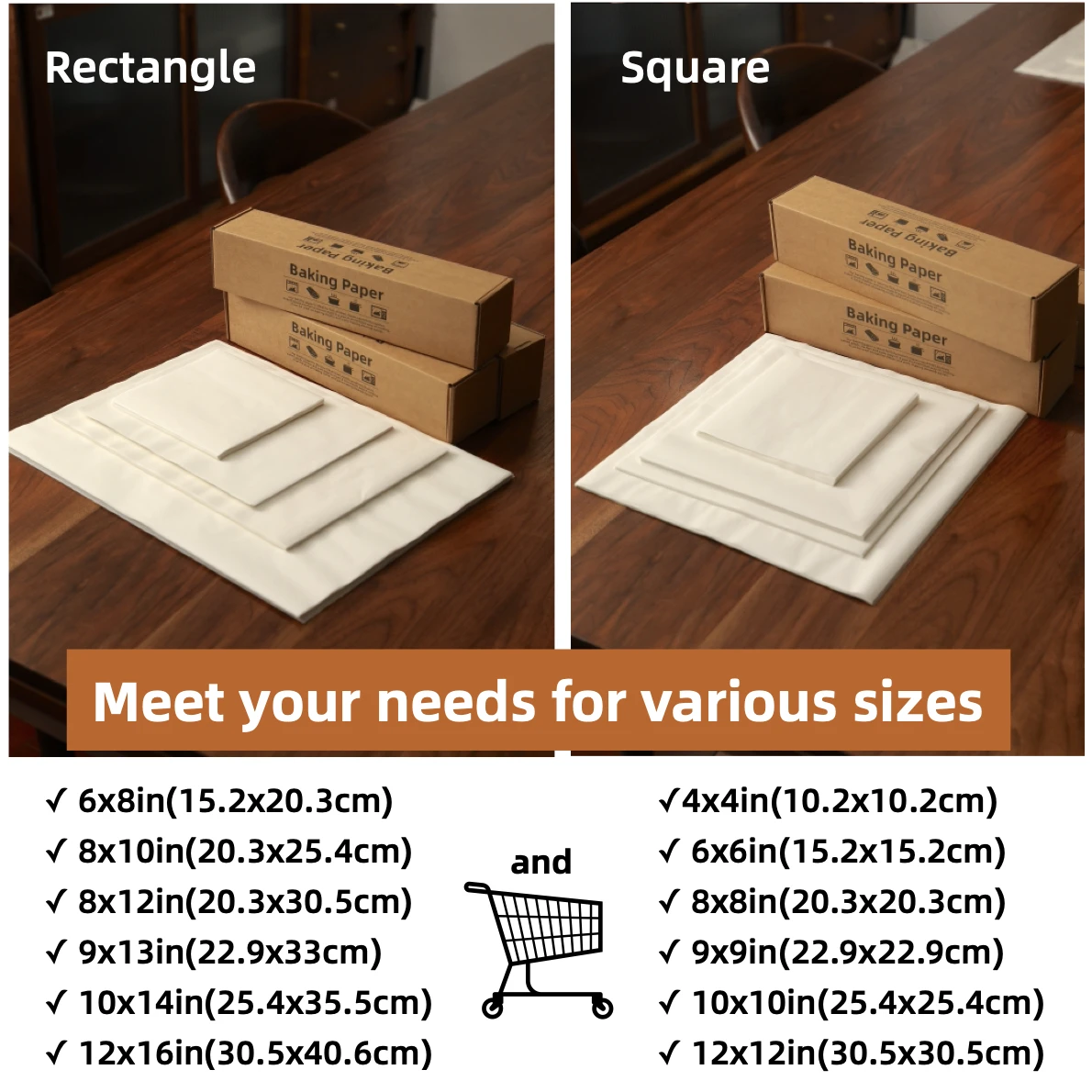200 шт. несбеленные листы для выпечки печенья приготовления пищи жарки фритюрницы