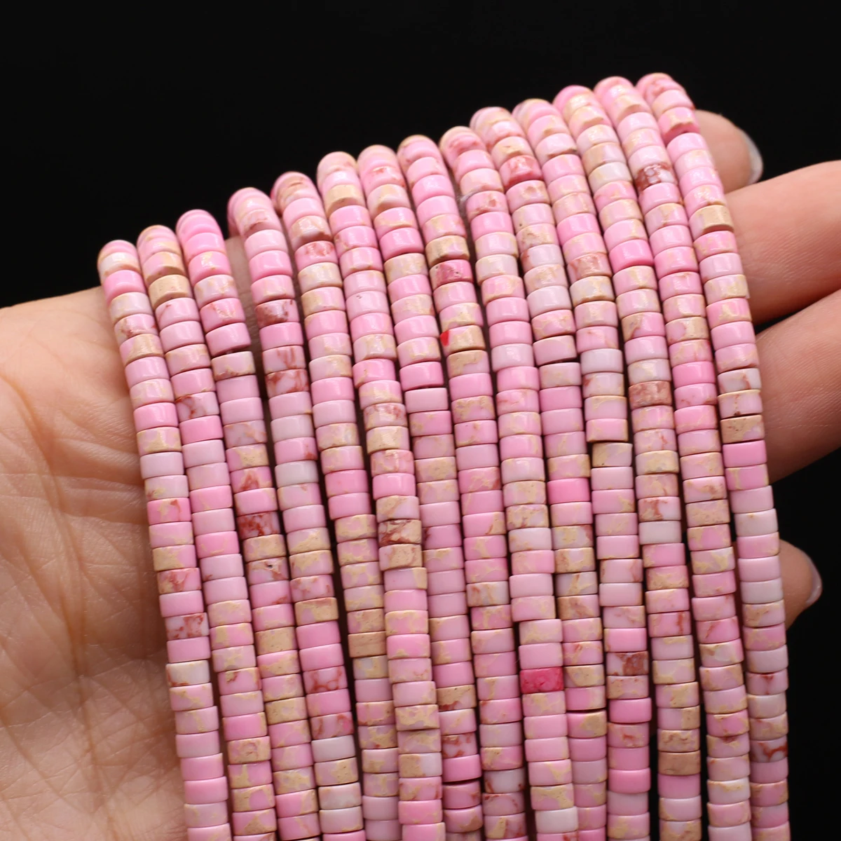 

Natural Stone Beads Pink Round Isolation Bead For Jewelry Making DIY Necklace Bracelet Earrings Accessory