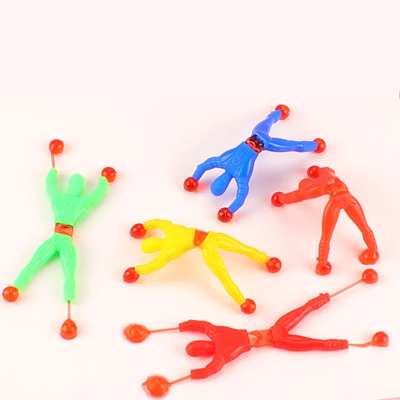 

10pcs/lot Kids Boys Favors Baby Shower Birthday Event Party Decorations Spider Man Rolling Wall Climbing Little Toy Random Color