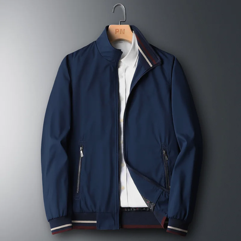 

Fashion Men Windbreaker Jacket Stand Collar Casual Jacket 2022 Spring Autumn Thin Section Men Bomber Jacket Male Work Outwear