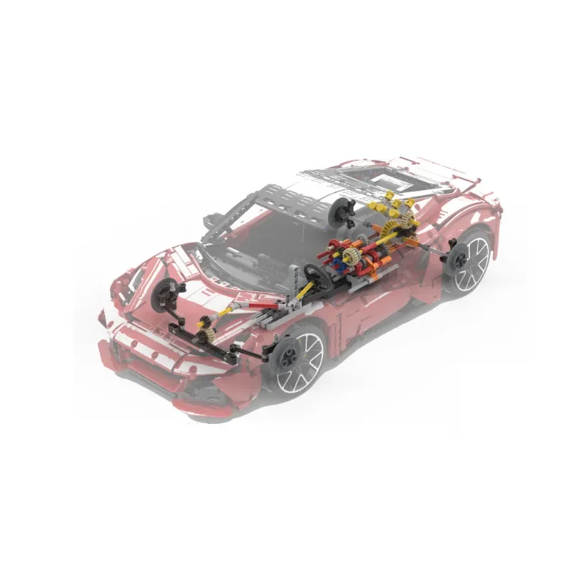 Строительный блок MOC- 194514 Суперкар масштаб 1:8 модульная строительная модель