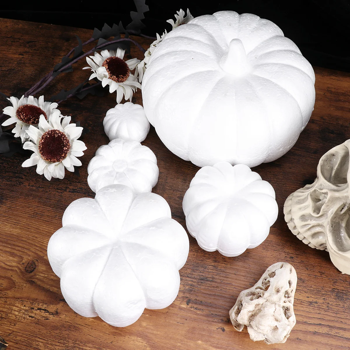

Pumpkin Pumpkins Diywhite Moldcraft Decor Fake Styrofoam Decorating Model Simulationcrafts Ornament Small Kit Embryo Graffiti