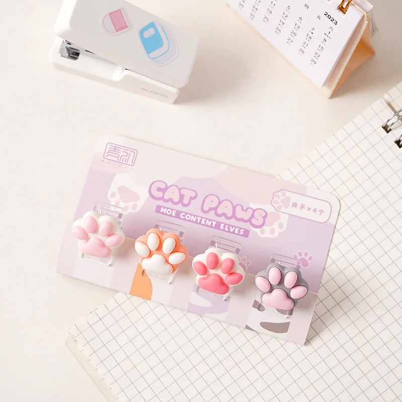

4pcs/set Kawaii Paper Clips Cute Bookmarks File Documents Binder Clips Notebook Planner Index Page Tickets Holder Clamps Office