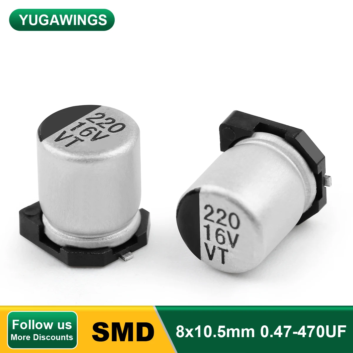 

10Pcs SMD Capacitor 8x6.2mm 8x10.5mm Aluminum Electrolytic Capacitors 6.3V1000UF 10V1000UF 16V330UF 16V470UF 25V470UF