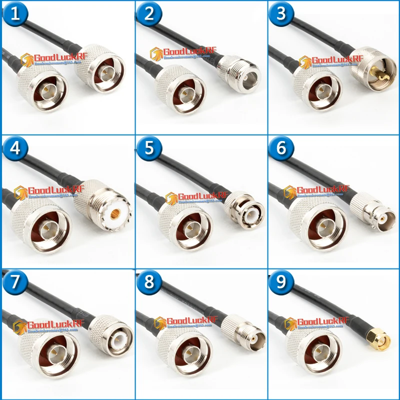 

High-quality L16 N Male to SMA BNC TNC UHF N Male & Female Connector Pigtail Jumper RG58 RG-58 3D-FB Extend cable 50 Ohm