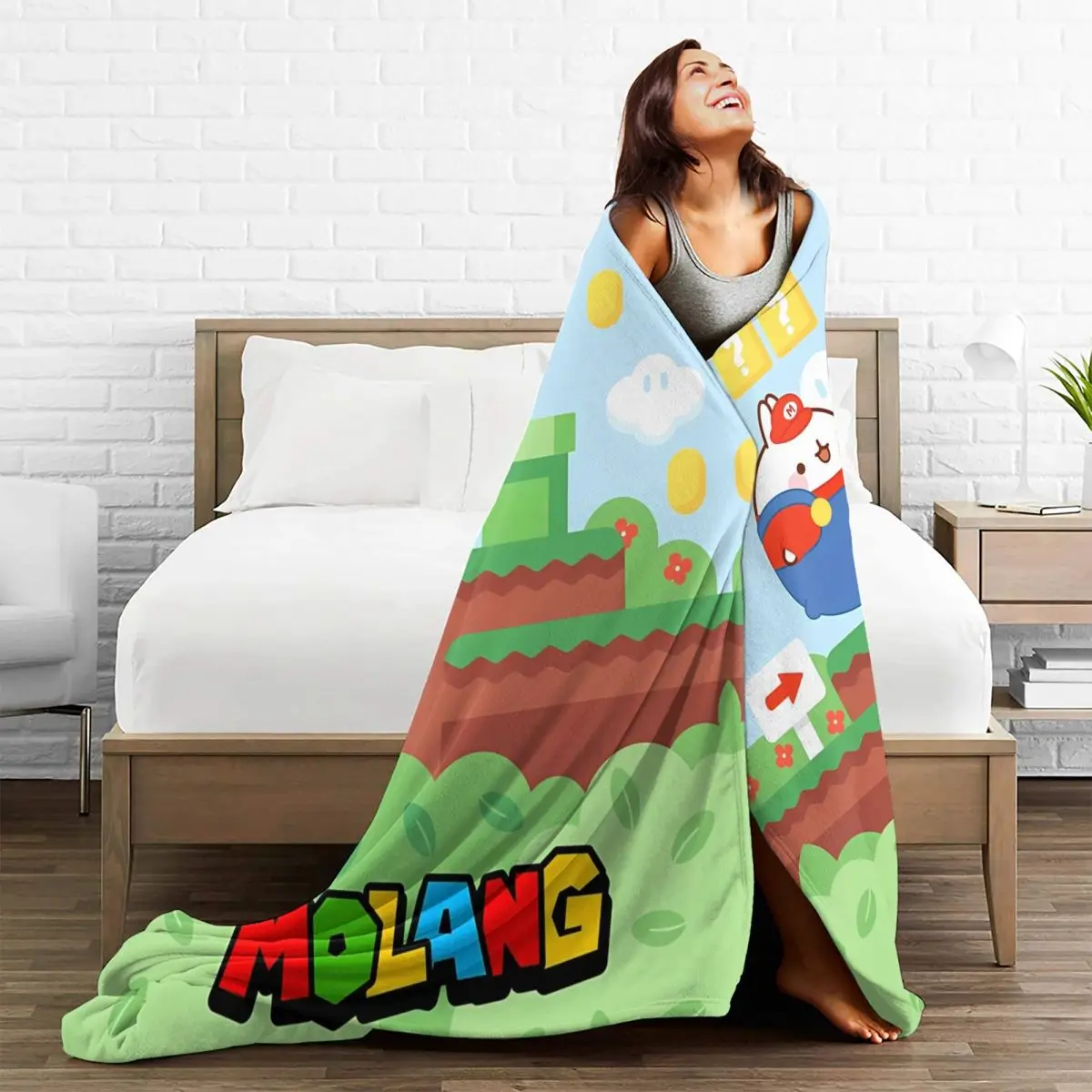 Одеяло Molangs качественное мягкое теплое одеяло зимнее для пикника гостиной