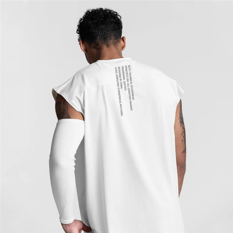 

Muscleguys Gym Tank Top Men Bodybuilding Sleeveless Shirt Fitness Stringer Singlet Mesh Quick Dry Clothing Sportwear Muscle Vest