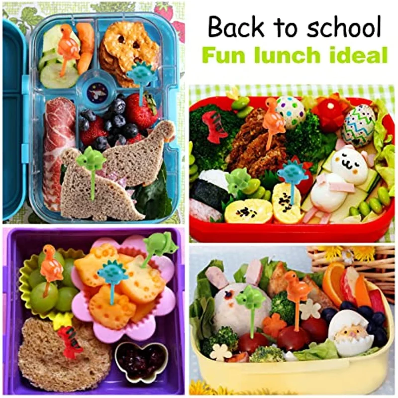 18 шт. Детский динозавр еда выбор Мультяшные животные фрукты Мини бенто вилка