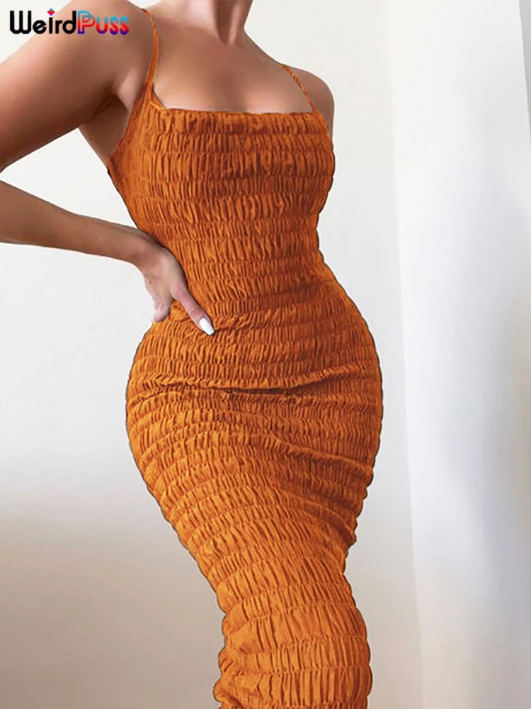 

Женское облегающее платье, повседневное однотонное простое платье со средней посадкой, модная летняя одежда, 2020