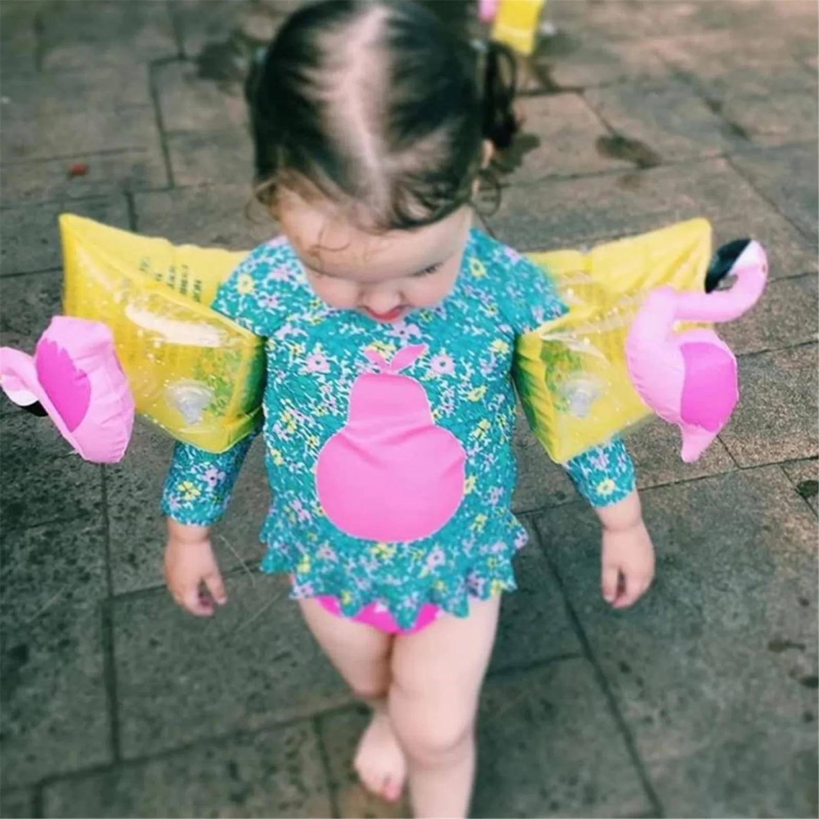 Arm Float Rings Flamingo Iatable Baby Swimming Ring Infant Pool Float Armbands Lifes Jacket For 2-6 Year Kids Beach Party Toy