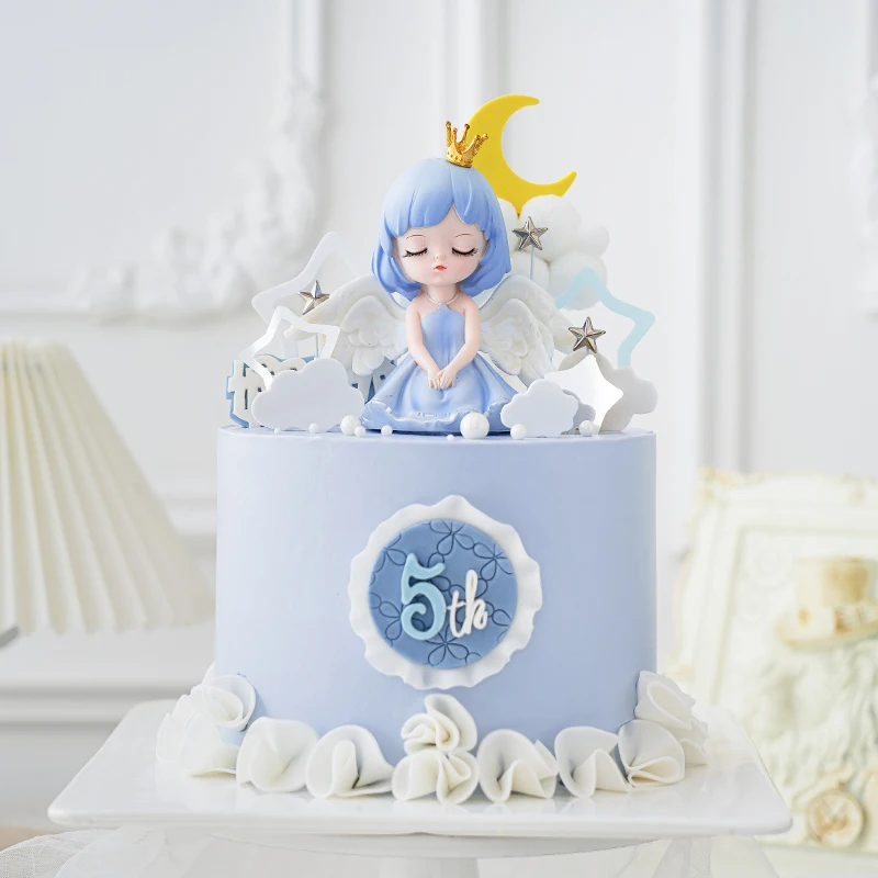 Топпер для торта принцессы украшение цветной шар Луна вставка детский день