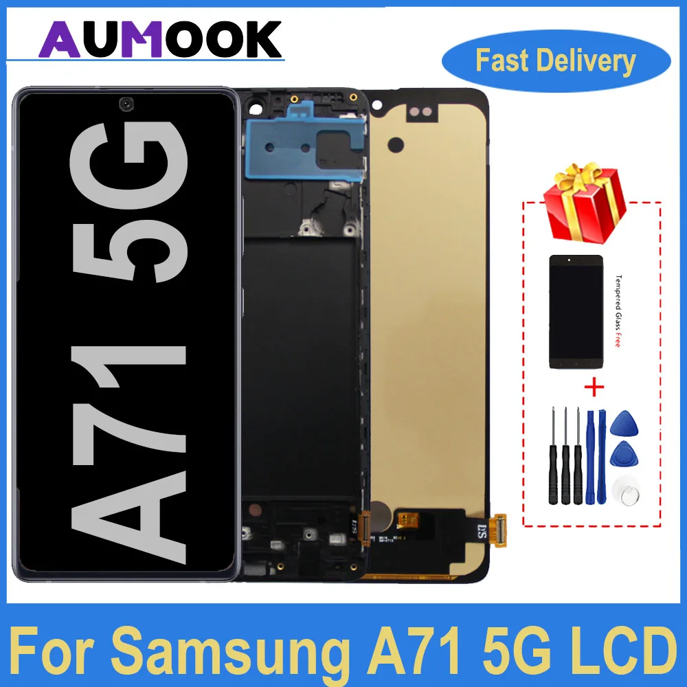 

Оригинальный ЖК-дисплей 6,7 дюйма для Samsung Galaxy A716 A71, фотодисплей для Samsung A716U, фотоэлементы, запасной сенсорный экран