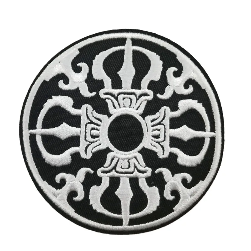 Буддийские двойные нашивки vajra с индуистскими символами вышитая татуировка