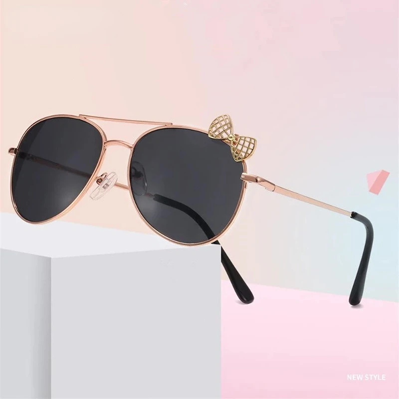 

Kids Cute Sunglasses Metal Frame Children Sun Glasses Fashion Girls Outdoor Cycling Goggles Party Eyewear Photography Supplies