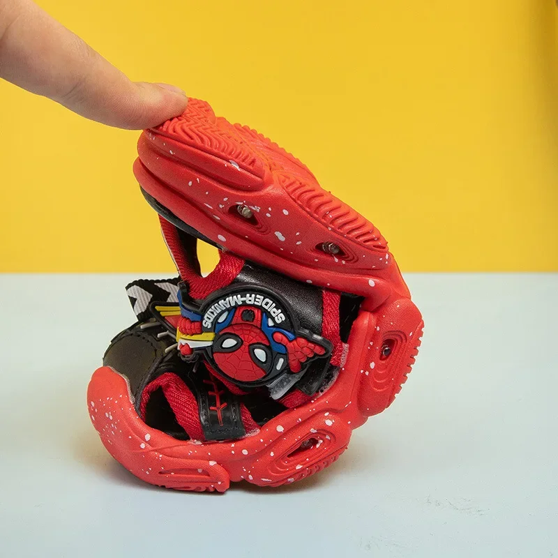 Детские Сандалии Disney Spider-man — Светящиеся Спортивные Тапочки Для Мальчиков