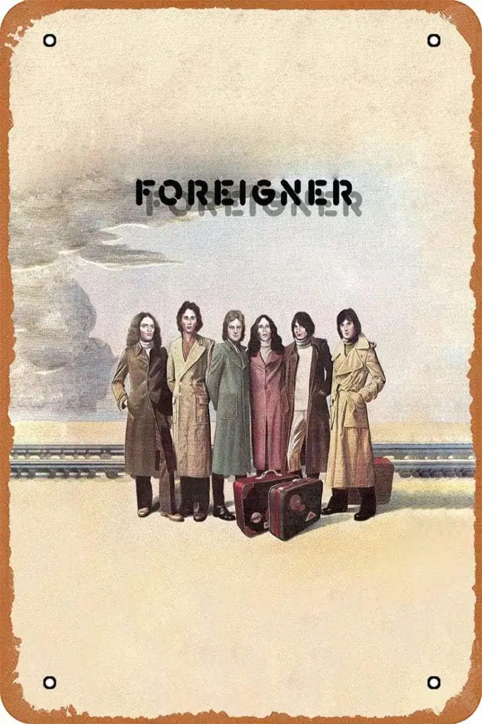 Плакат KHool Foreıgner Vntge Metl Tn Sgn 12x8 nches Musc