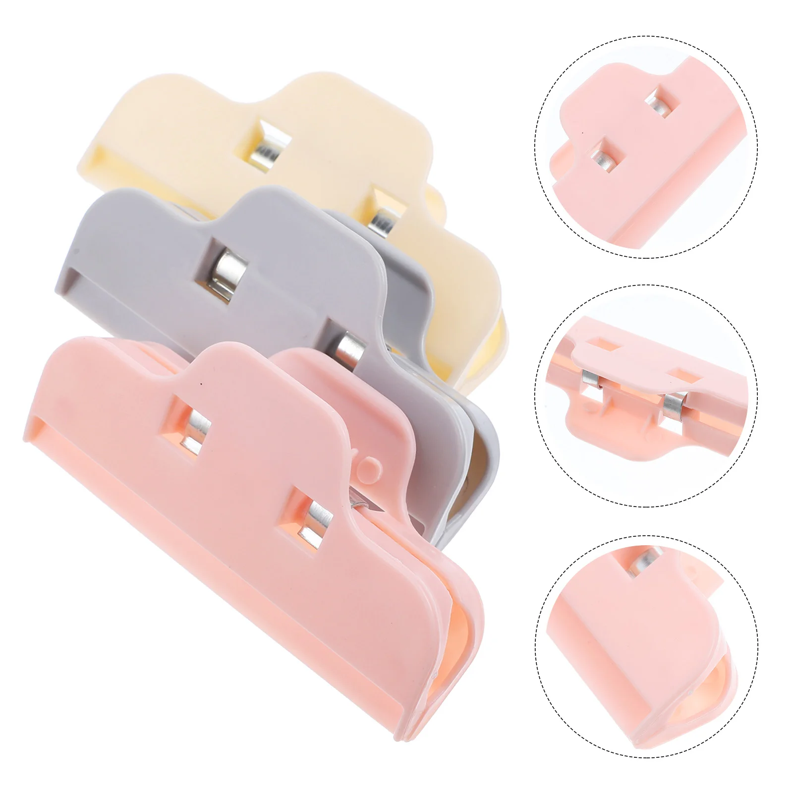 

6 Pcs Food Plastic Bags Pouch Sealing Clips Double Team Chip Bills Adorable Abs Reusable Snack Supply Convenient