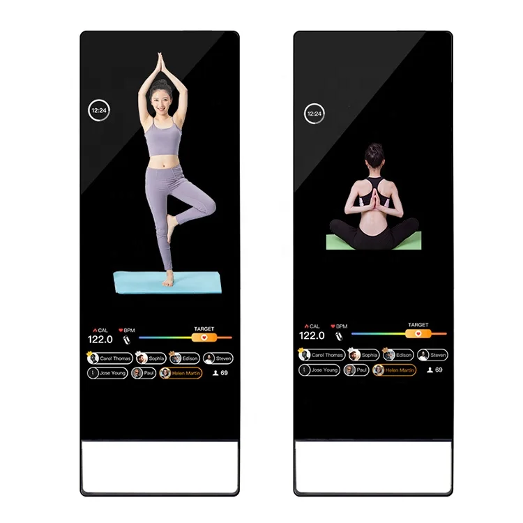 

2022 Hot sales gym 43 inch smart LCD digital workout mirror touch screen video teaching indoor