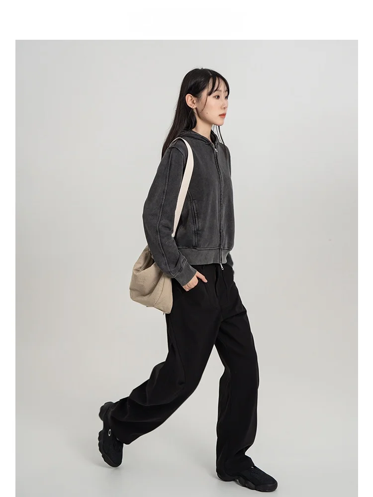 Oussez оригинальная короткая толстовка с капюшоном верхняя одежда женская весна и