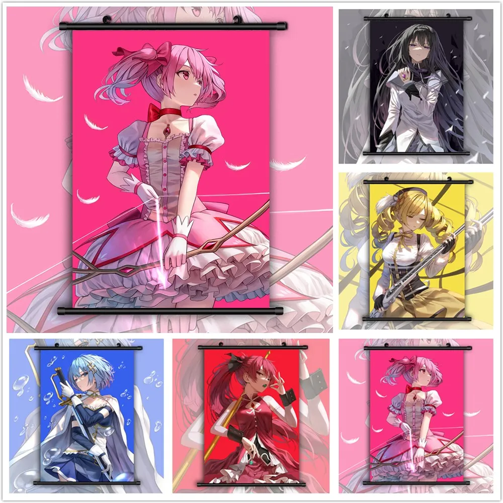 

Puella Magi Madoka Magica Homura Mami Kyouko Sayaka HD Печатный Баннер настенный плакат свиток