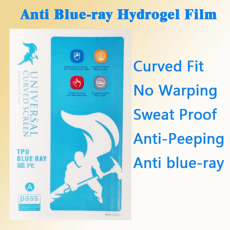 

50pcs Anti Blue Ray Hydrogel Film For Intelligent Cutting Machine Screen Protector for All iPhone iPad Mini TPU Film Curved Fit