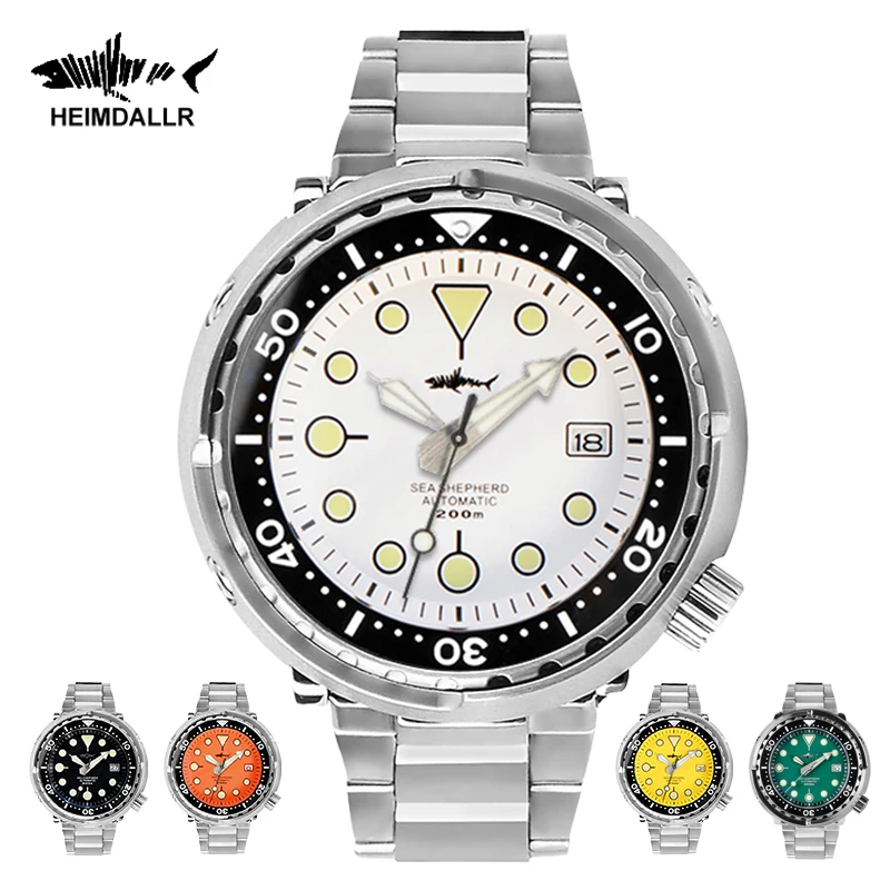 

HEIMDALLR Tuna Watch Men Japan NH35A Movement Stainless Steel Case 47mm Dial Sapphire 20ATM Mechanical Wristwatch Dive Automatic