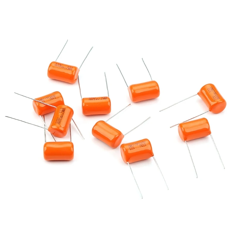 10 шт. винтажные колпачки оранжевого тона для бас-гитары конденсаторы аксессуары