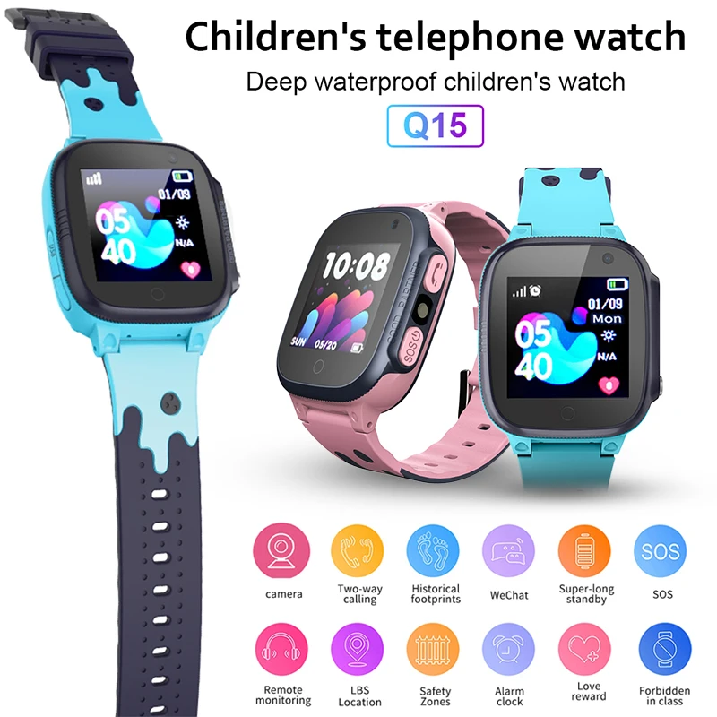 

Gps Positioning Kids Smart Watch Touch-screen Sports Bracelets Sos Anti-lost Childrens Smart Watches Baby Location Finder Camera
