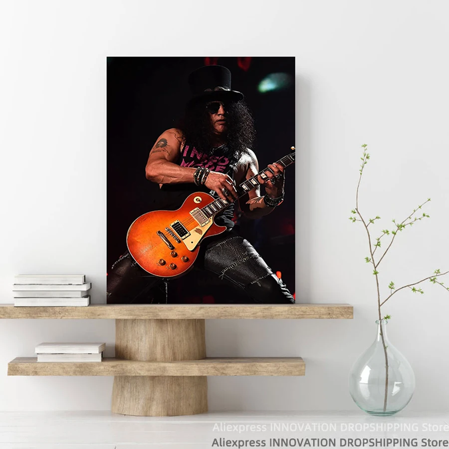 Современные гитаристы Guns N Roses - постер абстрактной живописи и печати на холсте для стены комнаты.