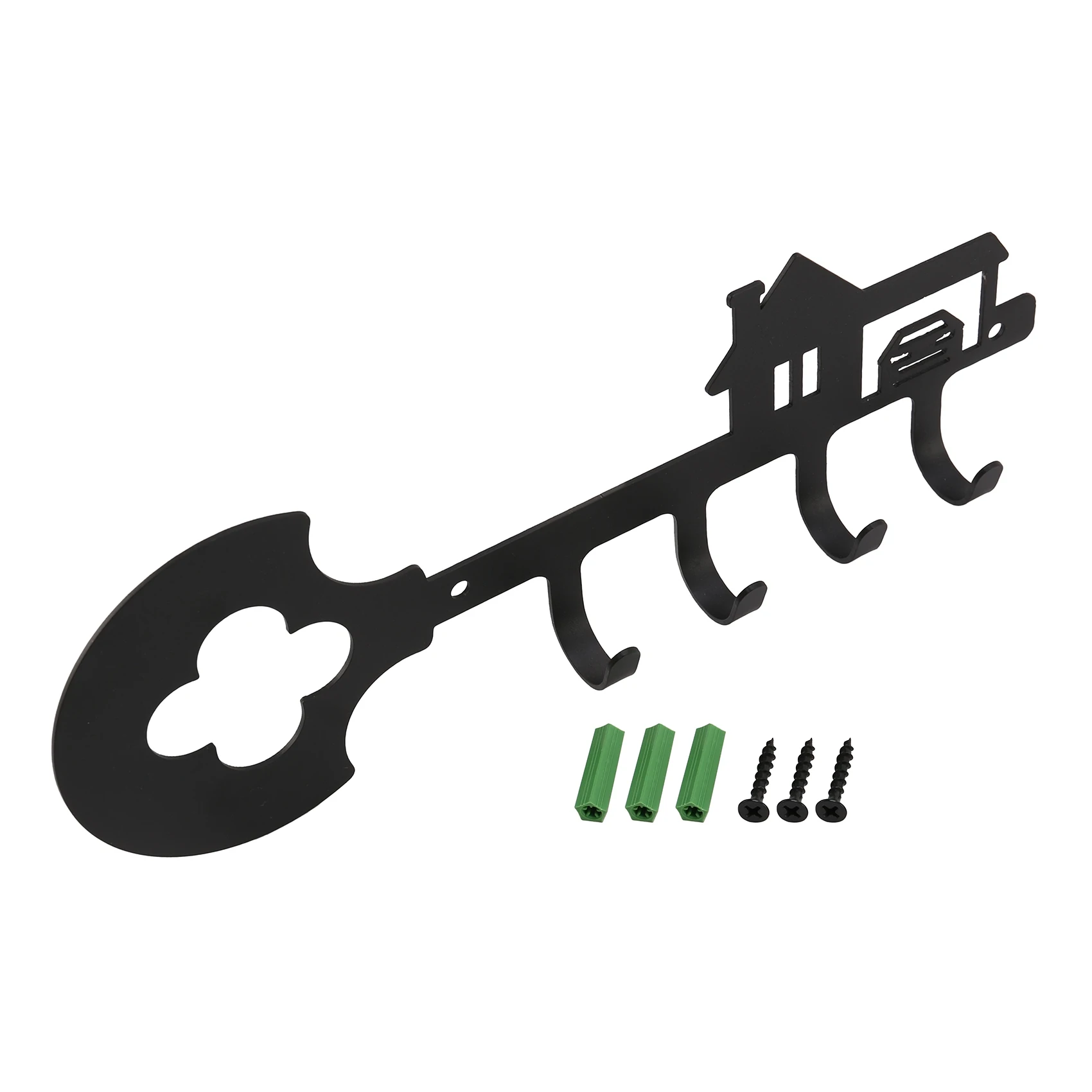 

Декоративный настенный Железный держатель для ключей, 11 дюймов, 4 крючка для ключей, органайзер для ключей автомобиля или дома, стойка для кл...