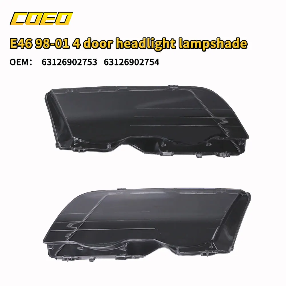 

Suitable for BMW E46 98-01 4-door Headlight Lampshade 63126902753 63126902754