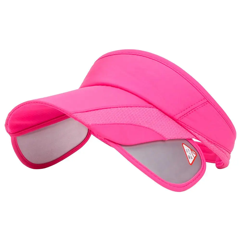 

Summer Sun Visor Hat Women Adjustable with Retractable Brim UV Protection Beach Tennis Sport Hat