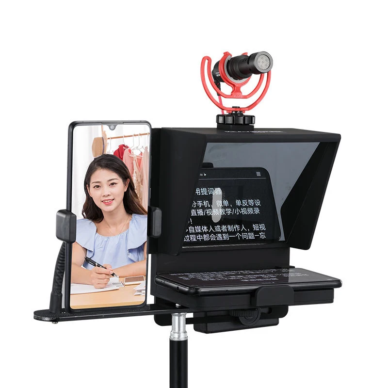 Plastic Teleprompter Remote App Control Teleprompter Compatible with iPad iOS/Android Tablet Smartphone enlarge