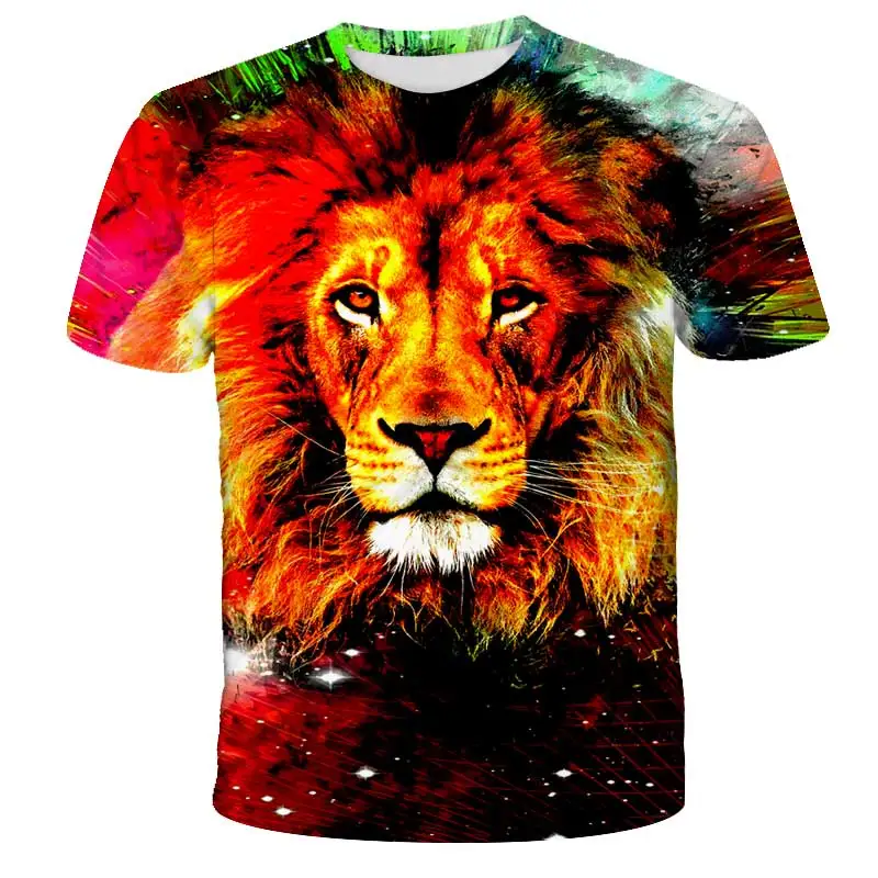 

Summer Children 3D Short-Sleeved Leisure Tiger T shirt Animal Tiger Printed Boys Girls Tiger T shirt Kids Tshirt