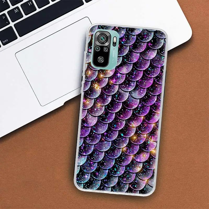 Чехол для телефона с изображением рыбьей чешуи Xiaomi Poco M3 M4 M5 M5S X3 GT X4 F6 X5 X6 Pro F5 F4 F3 F2 F1