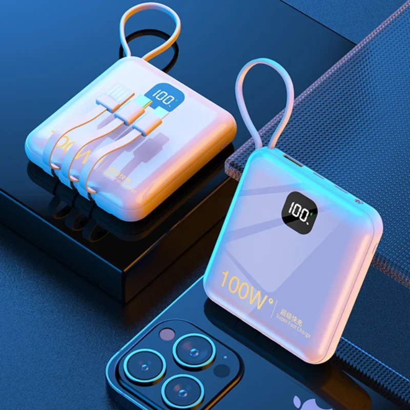 100 Вт Быстрая зарядка мини портативное зарядное устройство 20000 мАч для iphone Huawei
