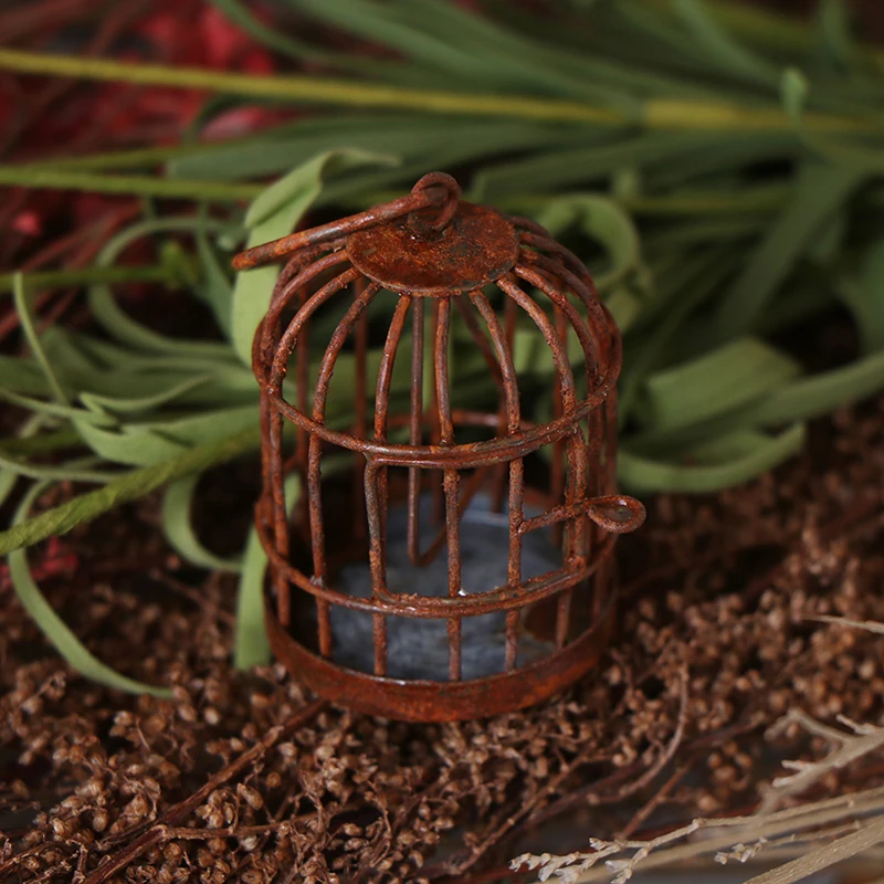 1:12 миниатюрная металлическая птичья клетка для кукольного домика аксессуары