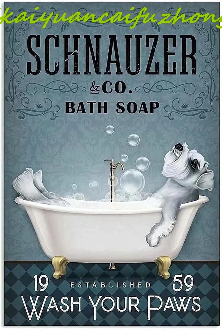 Металлическая вывеска SJKY Шнауцер