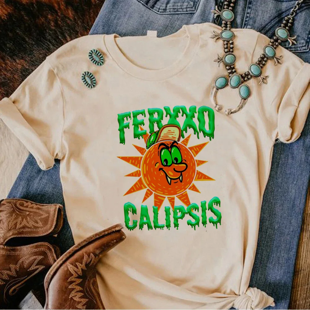 Feid Топ женская уличная одежда Y2K harajuku футболка y2k аниме японская