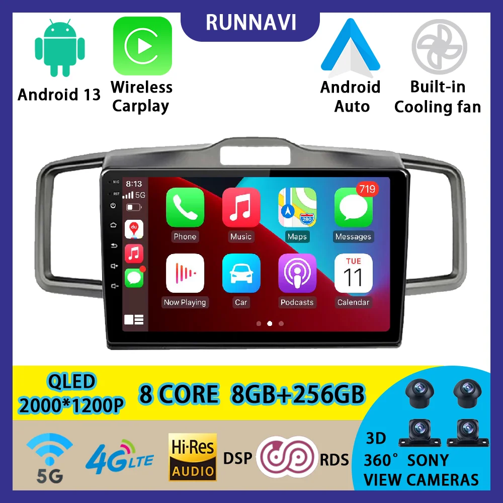 

Android 13 For Honda Freed MPV 2008 - 2016 Car Radio Stereo Multimedia Video Player Navigation GPS Wireless Carplay RDS DSP QLED