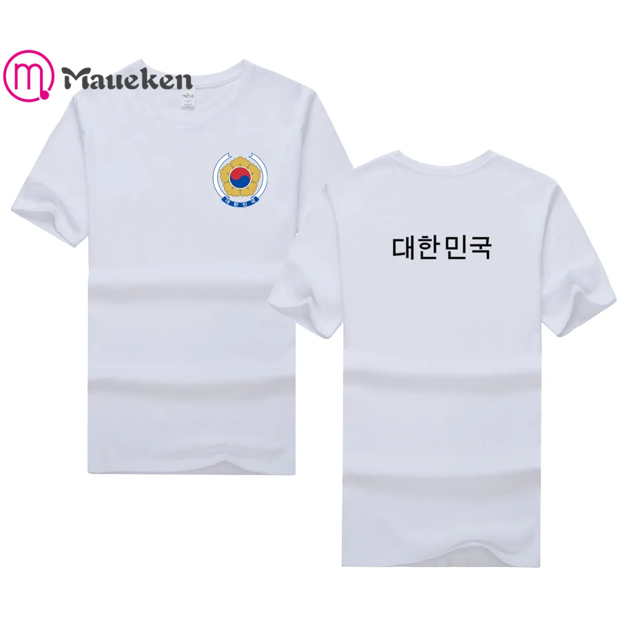 Футболка с национальным гербом Южной Кореи для мужчин и женщин 100% хлопок уличная