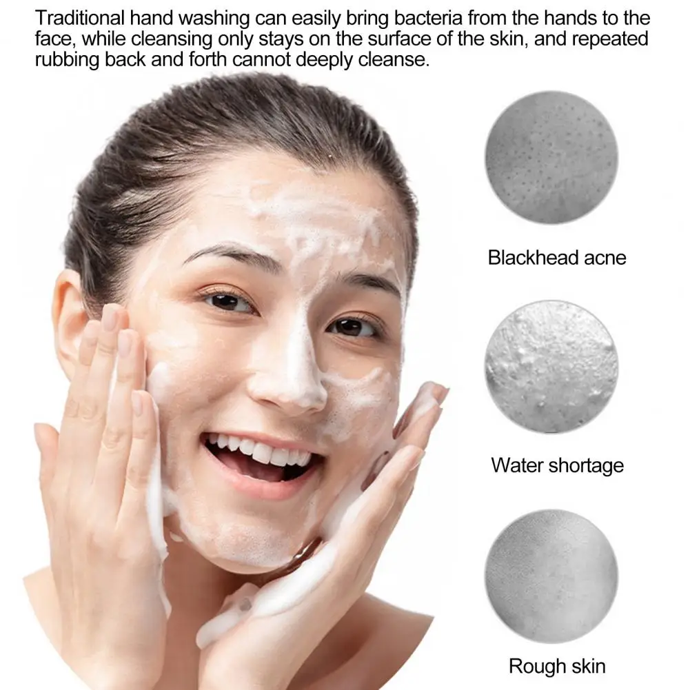 

Face Washing Brush Practical Universal Hanging Hole Design for Daily Use Silicone Face Brush Face Cleansing Brush