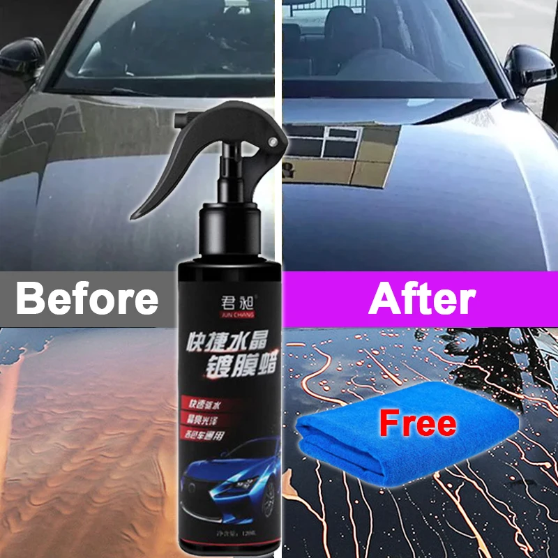 120ml Ceramic Car Coating Paint Care Polishing Crystal Plating Spray Sealant Nano Products Hydrophobic Quick Coat Liquid Wax