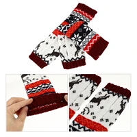 1 pair of knitted arm sleeves half finger oversleeve winter warm long