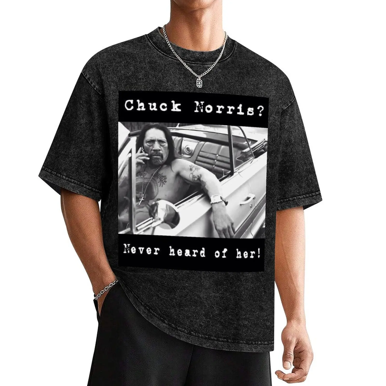 Мужская футболка Chuck Norris? Never heard about him хлопок