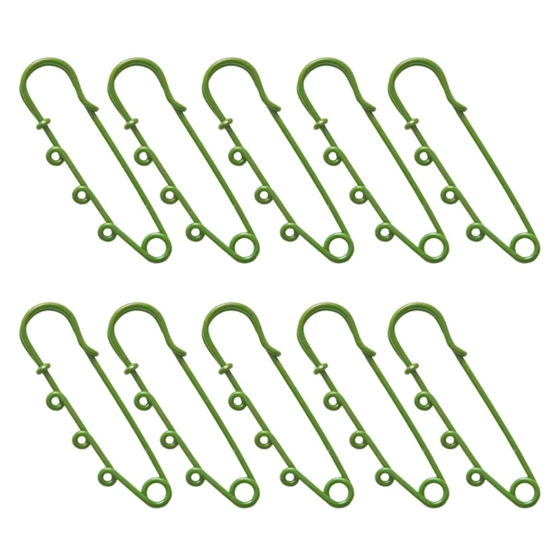 

Y51E 3-Holes Colorful Kilt Pin Brooch Clasp Safety Pins Brooch Findings for DIY Craft