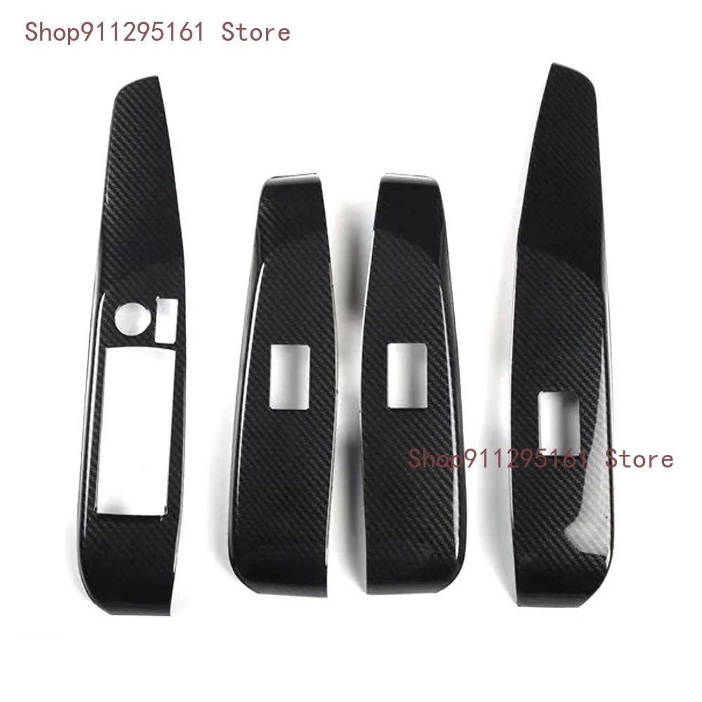 

4pcs Car Interior Door Armrest Window Lift Switch Panel Decoration Cover Trim For Toyota Camry RHD 2018 2019 Right Hand Drive