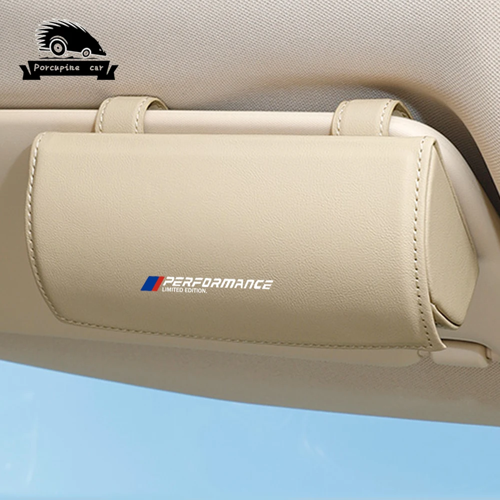 

Кожаный органайзер-футляр для солнцезащитных очков на козырек автомобиля для BMW E46 F30 E90 E60 M