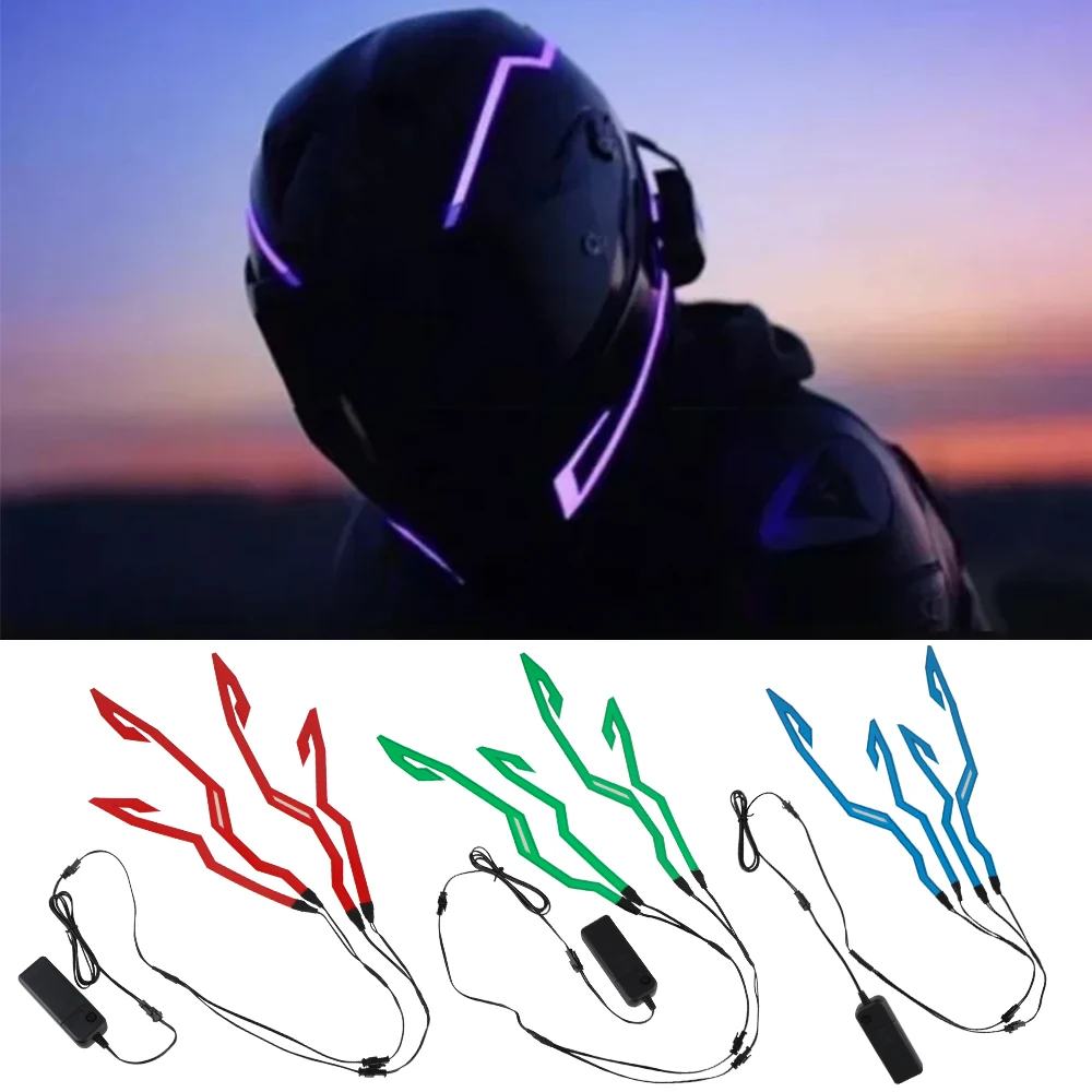 Холодная световая полоса для мотоциклетного шлема светодиодная лампа