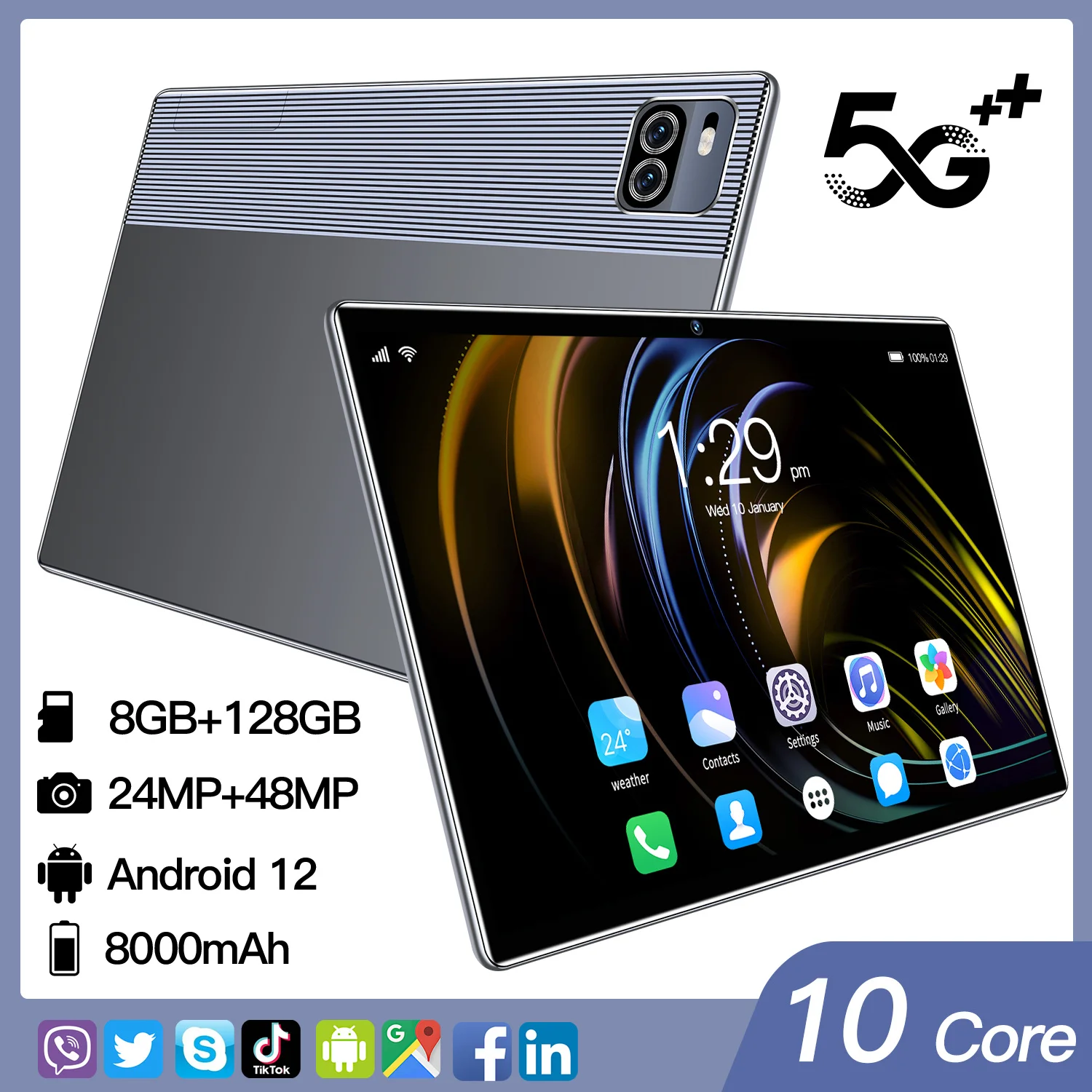 

Планшет X101, 10 дюймов, Восьмиядерный, высокая четкость